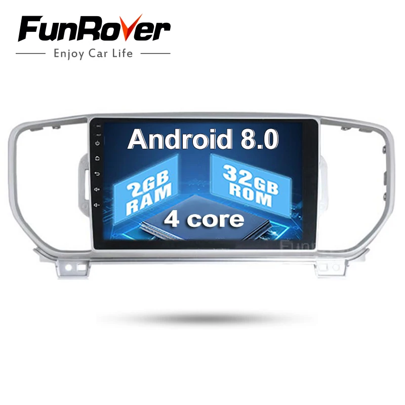 Автомобильный dvd плеер Funrover автомобильный мультимедийный 2DIN 9 дюймов для KIA Sportage