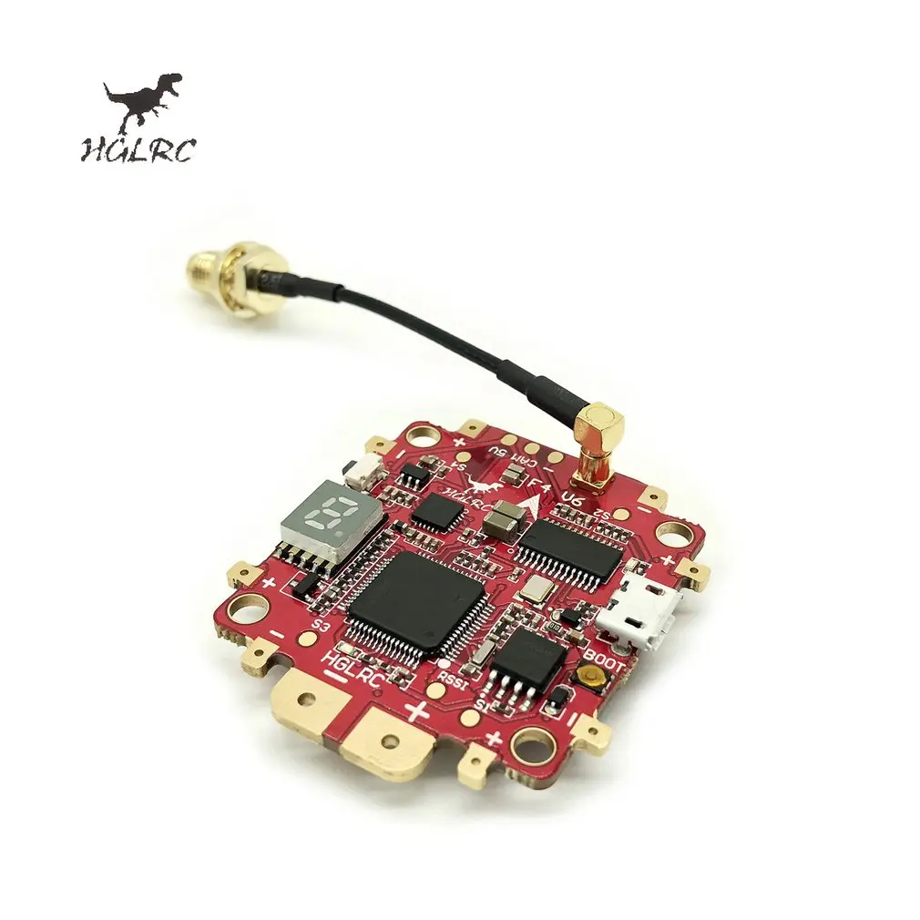 

HGLRC F4 V6PRO Flight Controller with 5.8G Transmitter 5V BEC 48CH Switchable BETAFLIGHT OSD PDB for RC Racing Drone Model Parts
