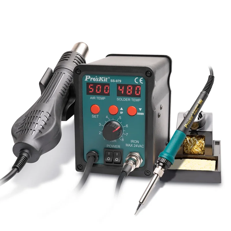 US $106.88 Proskit SS979H digital display air pull desoldering station electric soldering iron twoinone hot desoldering station set