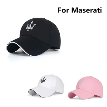 

Cotton Peaked Topee Trident Sign Baseball Cap For Maserati Ghibli Quattroporte Levante Embroidered Outdoor Sun Hat For Men Women