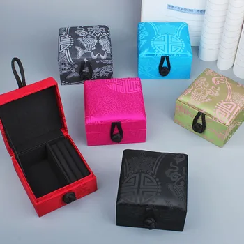 

Wholesale Chinese Handmade Vintage Brocade Square Jewelry Ring Storage Boxes Gift Boxeses