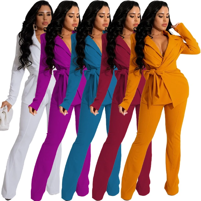 Suit Women Suits 2 Piece Set Women Pants Sets Office Wear Woman Business  Casual Female Outfits Two Pieces Sets