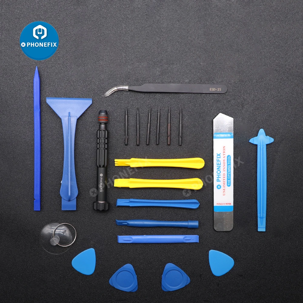 10-Piece Black Plastic Phone Repair Tool Set - IPhone Opening Tools For Mobile Device Repair