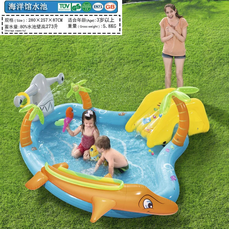 Piscina infantil inflável, piscina grande com desenhos