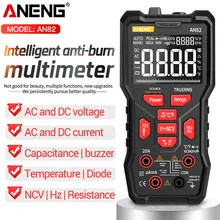 ANENG AN82 Multimetro digitale professionale 9999 Tester condensatore a Transistor fai-da-te Tester NCV Multimetro analogico True RMS