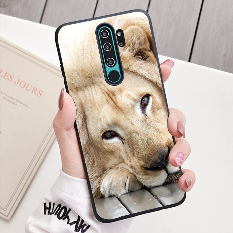 Đáng Yêu Mạnh Mẽ Sư Tử Hổ Silicone Ốp Lưng Điện Thoại Redmi Note 9 8 7 Pro S 8T 7A Bao xiaomi leather case custom