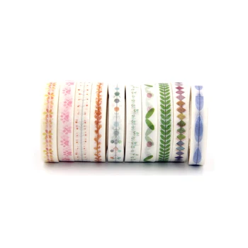

10Pcs / Pack 8mm*10m Decorative Washi Tape Diy Handicraft Accessories Deafting Adhesive Tape Heart