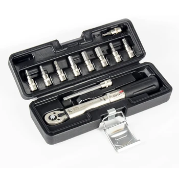 

BIKE HAND Bicycle Bike Torque Wrench Key Tool Socket Spanner Set Kit Cycling Repair Tool Kits 1/4 inch Torque Fix Set