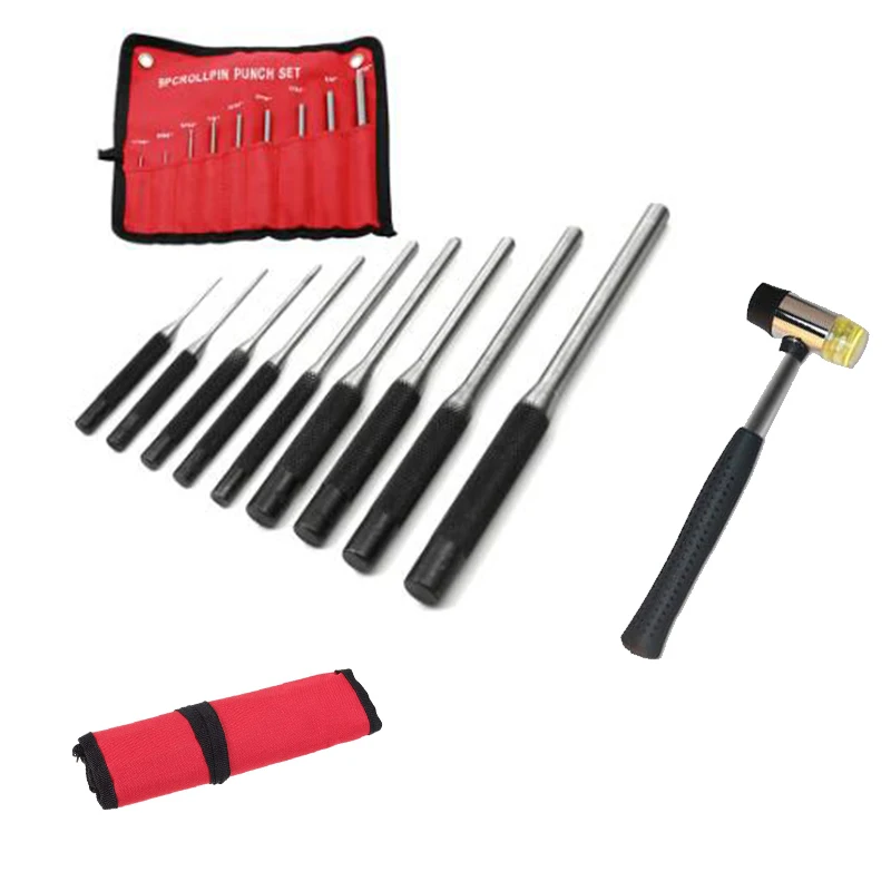 

9pcs/set Airsoft AR15 AR-15 M4 M16 Glock Disassembly Tool High Hardness Knurling Tool Roll Roller Pin Punch Setting Tool Kit