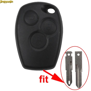 

Jingyuqin Car Key Shell Fob Case for Renault Duster Logan Fluence Clio Sandeo Master Vivaro Megane 3 Buttons Remote VAC102 Blade