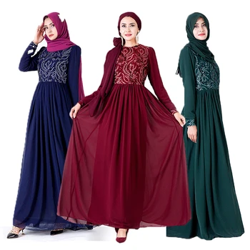 

Muslim Dress Sequin Abaya Dubai Turkish Abayas For Women Evening Hijab Dresses Kaftan Turkey Islamic Clothing Caftan Marocain