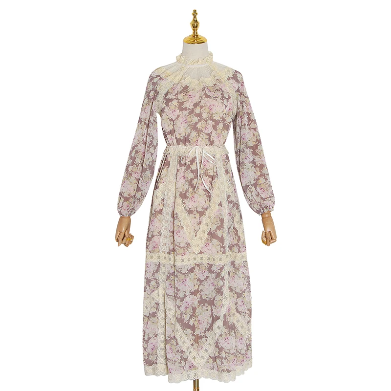 Twotwinstyle-impress-o-retalhos-vestido-de-renda-para-as-mulheres-plissado-gola-puff-manga-alta-vestidos