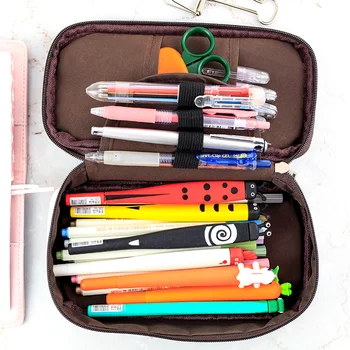 

Large Leather Unicorn Pink School Pencilcase for Girls Pencil Box Kids Kawaii Zipper Pen Bag Stationery Pouch D40