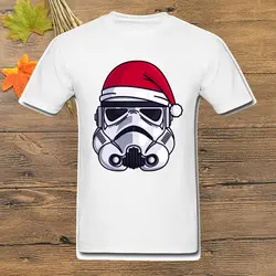 Звездные войны футболка Рождество Штурмовик Минималистичная футболка для мужчин 100% хлопок короткий рукав ткань футболки панк Топы И