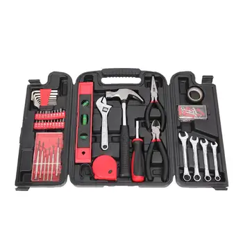 

136 IN 1 45C Carbon Steel Hand Tool Set Long Nose Plier Wrench Precision Screwdriver Measure Tape Level Tools Kits