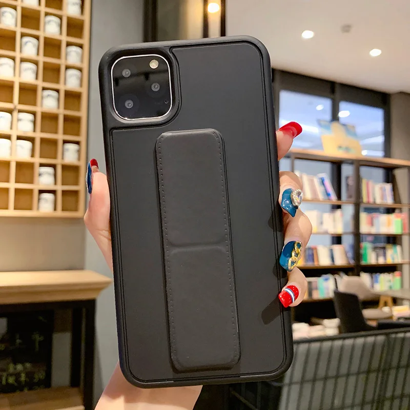 IK52-ZDZJBlackZD SoCouple ремешок на руку силиконовый чехол для iphone 11 Pro Max X XS Max XR 6 6S 7 8 plus матовый карамельный цвет держатель для телефона чехол - Цвет: IK52-ZDZJBlackZD