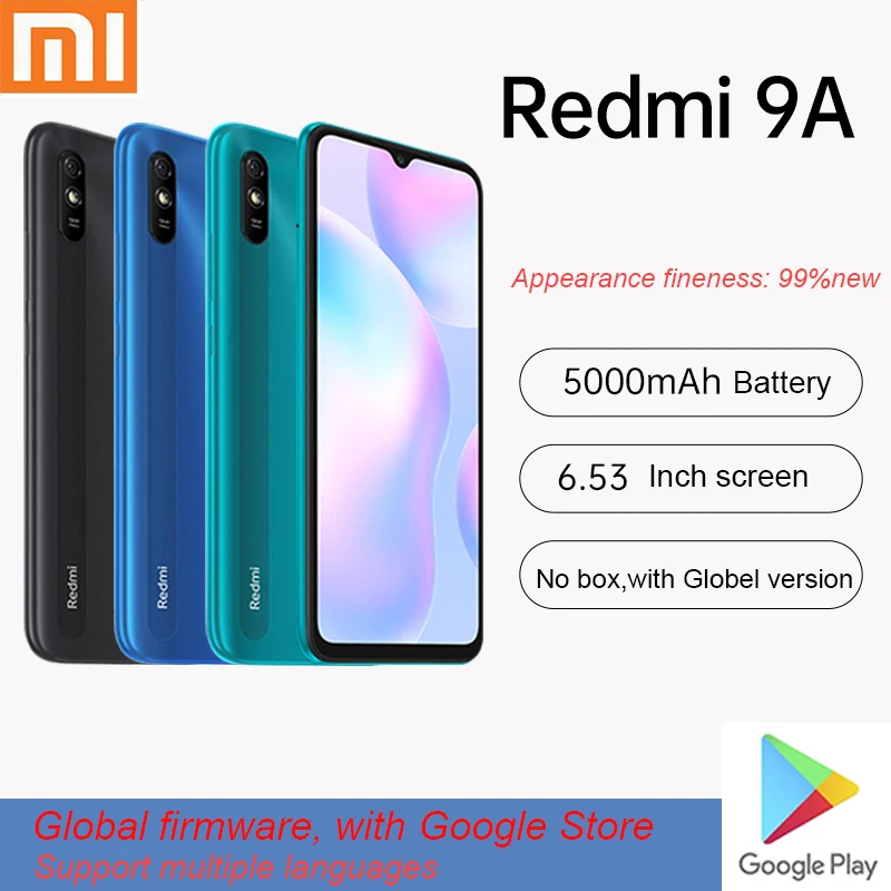 Смартфон Xiaomi Redmi 9A 6 53 дюйма HD + 5000 мА · ч процессор MediaTek Helio G25 4 64 ГБ большой цвет с