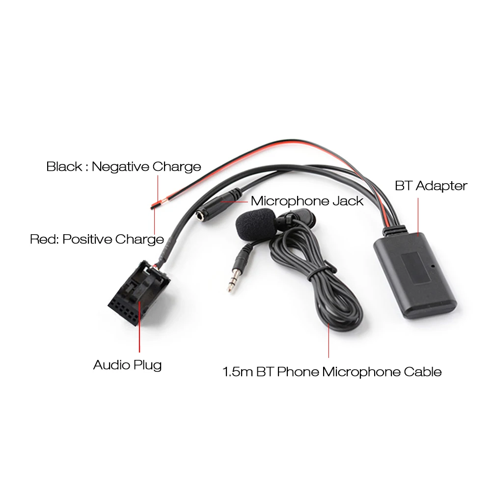  2019 Bluetooth Car AUX Audio BT Adapter with Microphone Replacement for BMW X3 X5 Z4 E83 E85 E86 E3