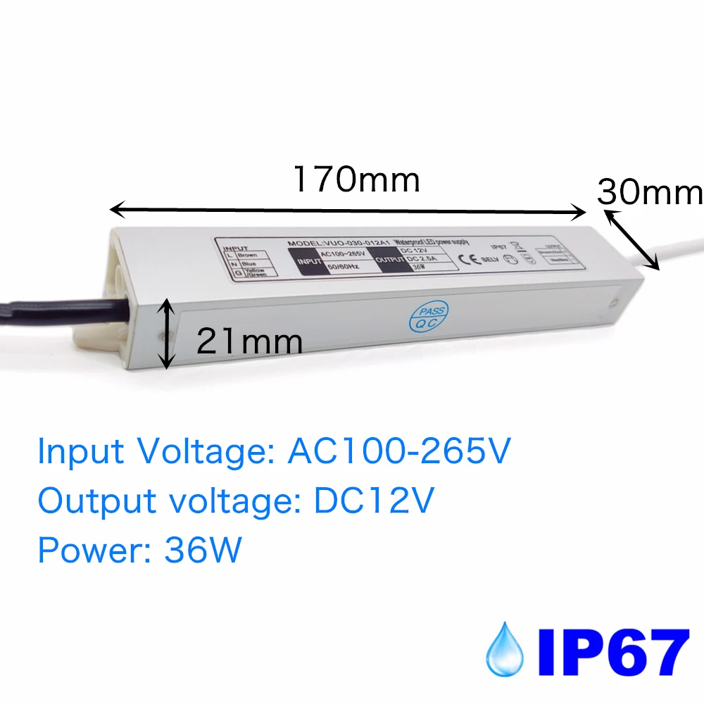 12w 20w 36 leds fonte de alimentação