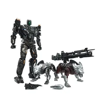 

VT-01Transformación bloqueo VT01confinamiento dos aleación Metal KO figura de acción Robot juguete VISUAL con dos perros juguete