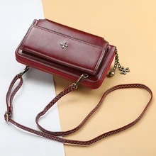 Большой вместительный кошелек для женщин, роскошная Длинная кожаная сумка с ремешком на руку, винтажный карман для телефона, прочный держатель для карт, кошелек