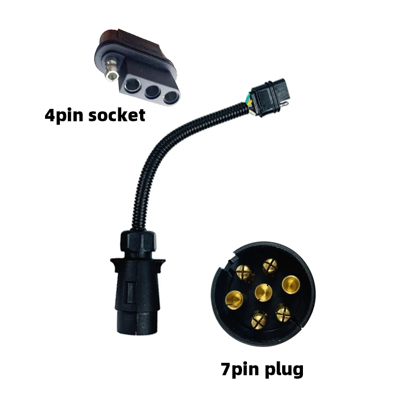 To 4Way RoundtoFlat Trailer Plug Adapter, 48 OFF