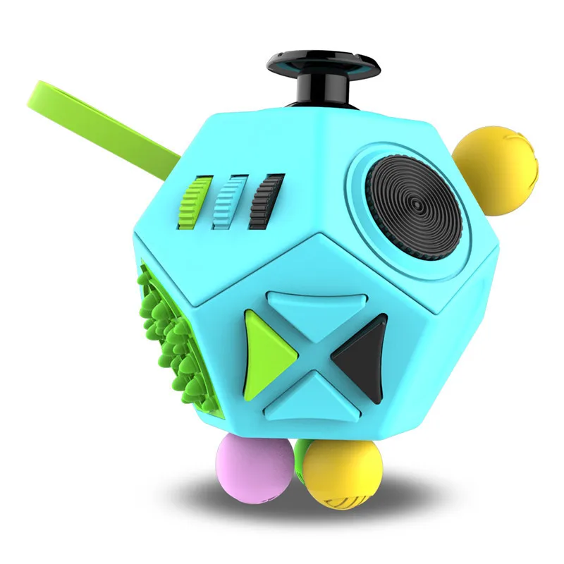 12-Sided Anti-Stress Sensory Fidget Cube for Anxiety and Focus Relief