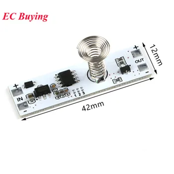 

DC 12V Capacitive Touch Sensor Switch LED Dimming Dimmer Control Lamps Board Module 3A Coil Spring for Smart Home Light Strip