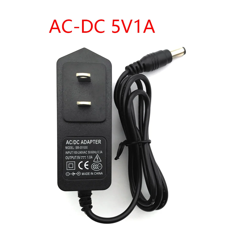 

DC 5V1A Adapter 5V 1A Power Supply AC -DC Converter Adapter Charger 5.5mm X 2.1mm 1000mA