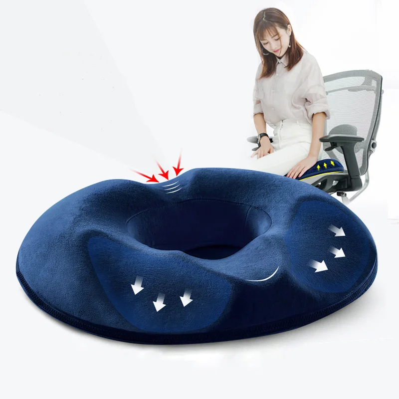 Массажное кресло с защитой от геморроя, подушка для сиденья, Ортопедическая подушка с эффектом пуш-ап, подушка для сидения автомобиля и офиса