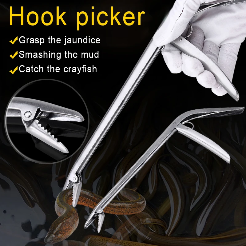 

Stainless Steel Fish Clamp Clip Unhooking Device Catch Remover Fish Tackle Control Fish Pliers Removal Pliers Hook Release Fishi