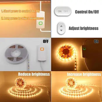 

Dimmable LED Light Strip Kit, Flexible LED Tape Light with 12V UL Listed Power Supply and Warm White 3000K, 16.4 FT Under Cabine