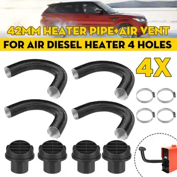 

4Set 42mm Car Heater Duct Pipe Ducting Warm Air Outlet Vent Hose Clips Diesel Parking Heater For Webasto Eberspacher