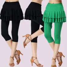 Юбка с эластичной резинкой на талии для женщин, Теннисный бадминтон, танцевальные колготки, быстросохнущая двойная юбка, юбка с комфортным анти-трусики с принтом