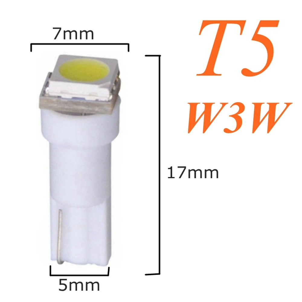 10Pcs B8.5D B8.4D B8.3D T3 T4.2 T4.7 T5 T6.5 T10 W5W LED 전구 자동차 계기판 램프 자동 대시 보드 온난화 표시 등