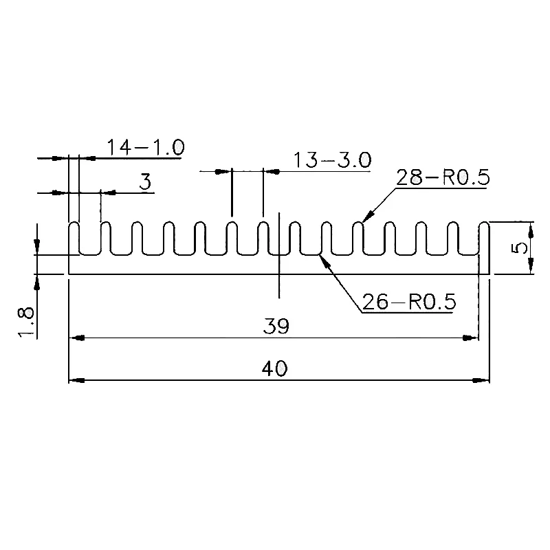 Younuon 40x30x5 mm Alumínio Dissipador de Calor Azul Perfil de Alumínio Dissipador de Calor Chip ic Cpu Roteador Memória Pcb Placa Refrigerador Eletrônico 50 Pcs - Imagem 6