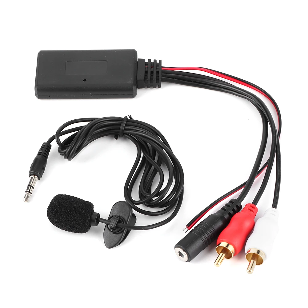 Adaptateur de câble RCA Bluetooth AUX Module 2 avec Microphone Mains Libres pour Alpine pour Pioneer pour Sony 