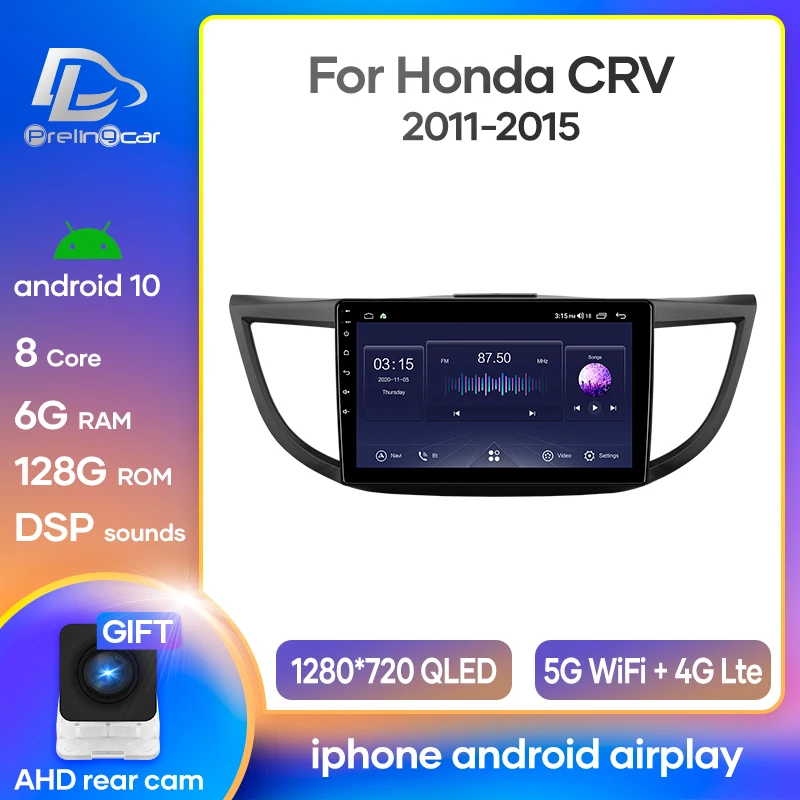 Автомобильная Мультимедийная система Prelingcar автомагнитола на Android 10 0 для Honda CRV 2012