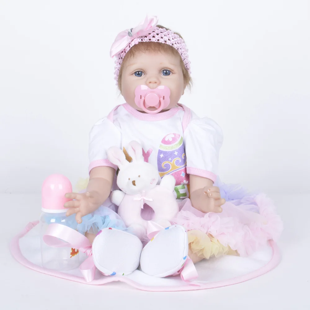 55 см Силиконовые мягкие тканевые куклы Reborn Baby реалистичные детские игрушки для