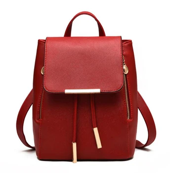 

women backpacks waterproof bags PU leather students school bags female double shoulder bags high quality girl backpack 11 color