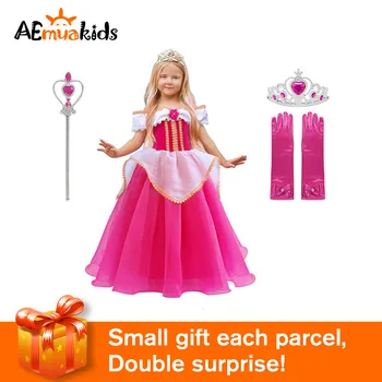 

Little Girls Sleeping Beauty Princess Aurora Cosplay Costume Aurora Dress Kids Dresses For Girls Halloween Party Outfits 4 6 8 1