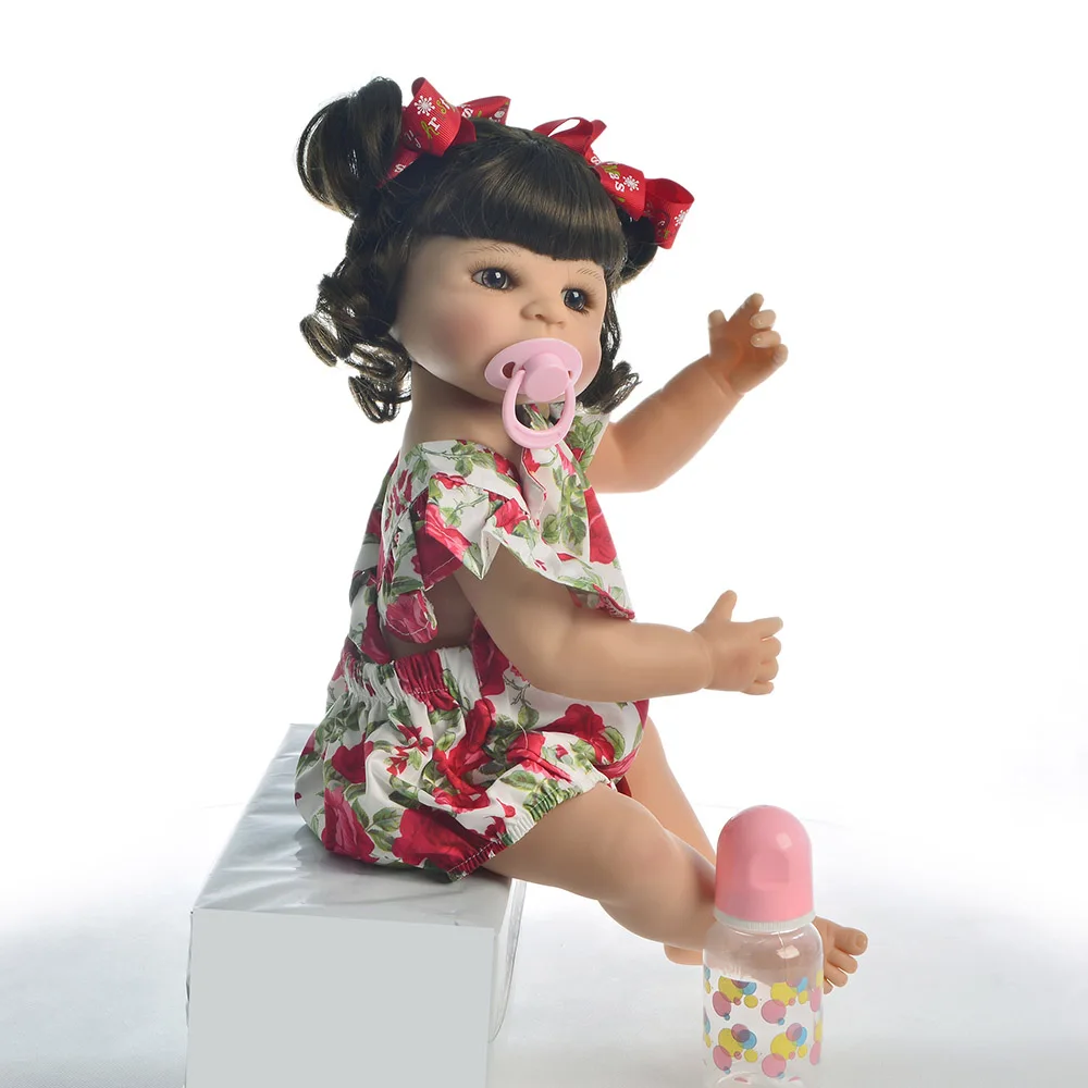 Полностью Мягкая силиконовая кукла-Реборн, 55 см, игрушка для девочки, виниловая, для новорожденного, для принцессы, для малышей, куклы, игрушка, Playmate, Рождественский подарок на день рождения