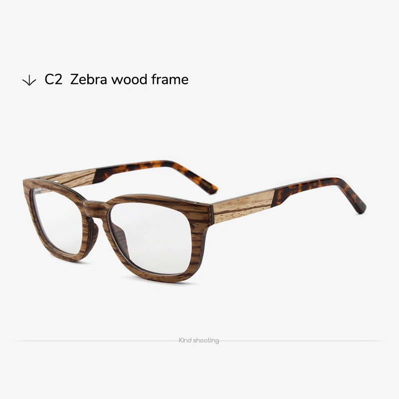 Toketorism ацетат и деревянные очки Оптические мужские оправа для очков в ретростиле женские очки 2106 - Цвет оправы: Zebra