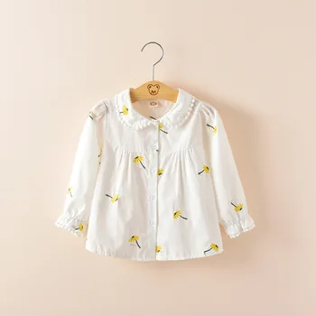 

Children printed flower shirt 2019 new baby girl autumn long-sleeved shirt baby girl blouse