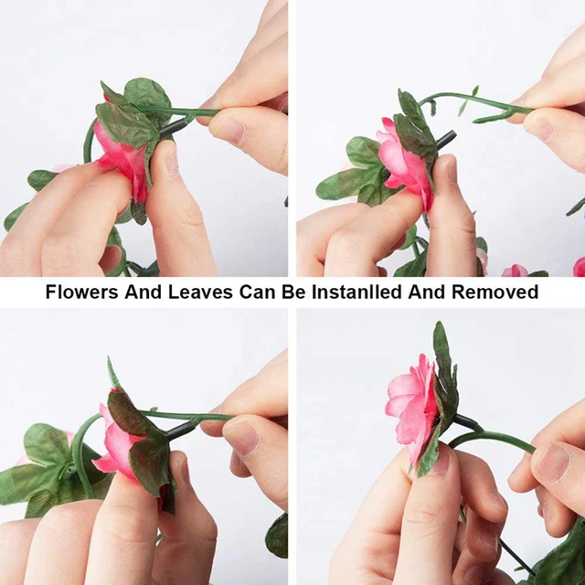 Roses artificielles de 250CM, pour mariage, décoration de salle de maison, arc de jardin de printemps et d'automne, fausses plantes de vigne de noël en rotin, DIY 5
