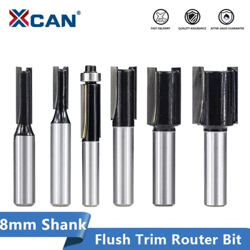 

XCAN Flush Trim Router Bit 8mm Shank Template Pattern Bit Carbide End Mill Woodworking Milling Cutter