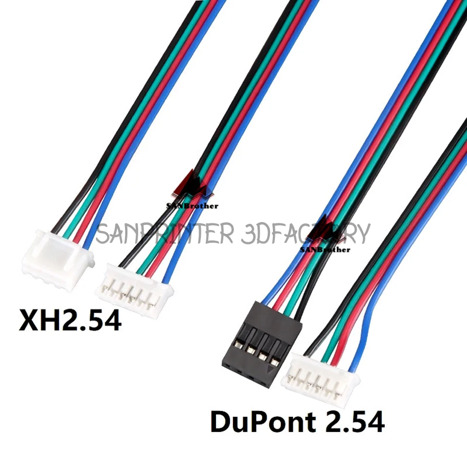 3D Printer Parts Stepper Motor Cable 1M/2M 2.54 4pin-XH2.0 6pin for Stepper Motor Cable Connector