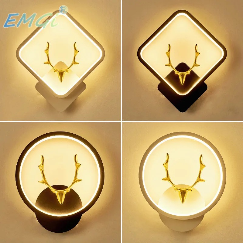 Nordic Modern Minimalist Art Creativity LED12W Living Room Bedside Study Corridor Staircase Balcony Antler Wall Lamp AC86~265V | Освещение