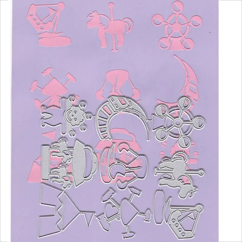 

Playground Metal Cutting Dies Stencil DIY Scrapbooking Album Stamp Paper Card Embossing Crafts Decor 72XF