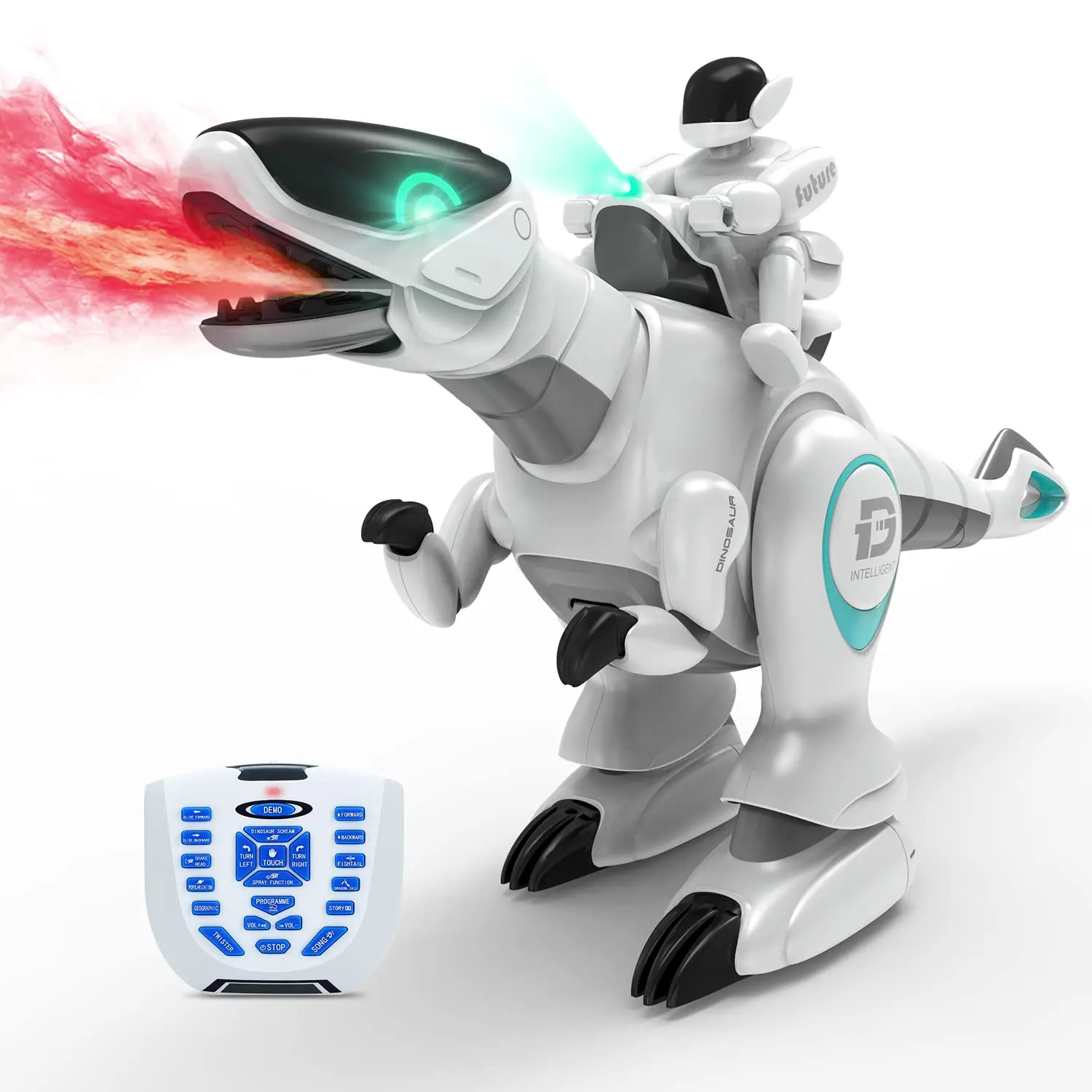 Wireless Remote Control Dinosaur Toys With LED Lights Mist Spray Intelligent Touch Function Non-Toxic And Quality ABS Plastic 6